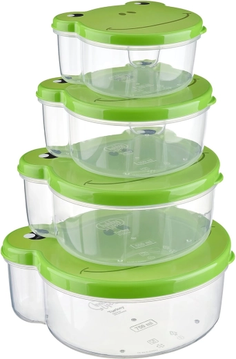Zoo Frog Snack Boxes, 4 pcs