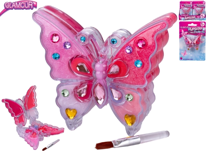 Glamour Butterfly-Shaped Lip Gloss for Kids 7 cm