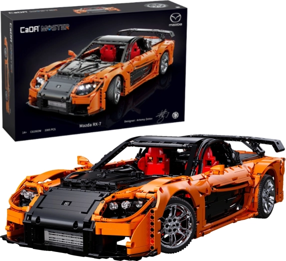 CaDA RC Building Kit Sports Car MAZDA RX-7 56 cm, 3305 pieces