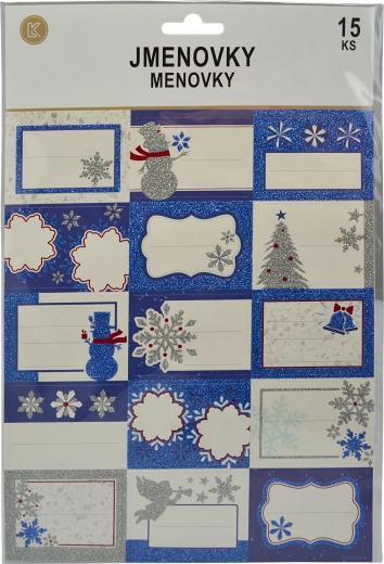 Self-adhesive name tags for Christmas gifts