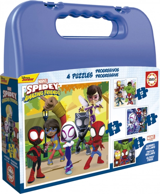 Puzzle in a Suitcase Spidey and His Amazing Friends 4in1