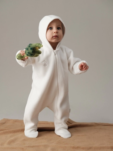 Long zipper for quick dressing and diaper changes