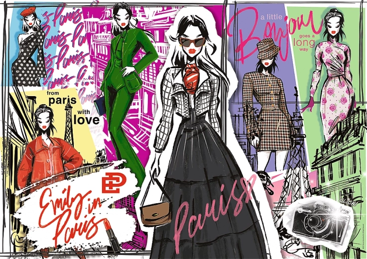 Pusle Emily in Paris: moeinspiratsioon 1000 tükki