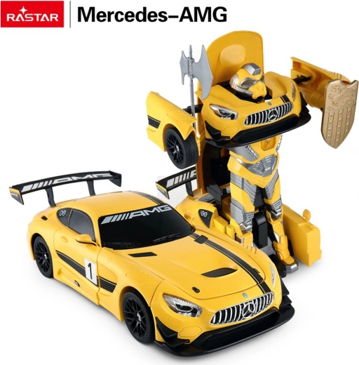 RC auto ja robot 2in1 Rastar Mercedes-AMG GT3 1:14 kollane