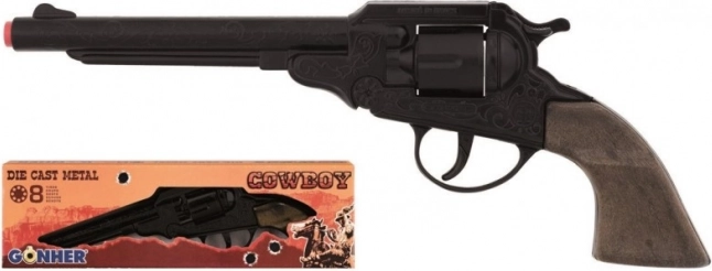 Kauboi metallrevolver 8 padrunile