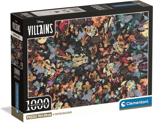 Puzzle CLEMENTONI Impossible Disney Villains 1000 pieces