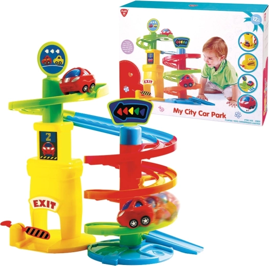 Playgo minu parkla väikese autoga