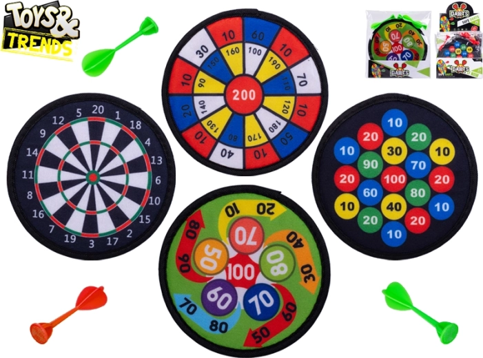 Toys&Trends kids’ dartboard with hook-and-loop darts 20 cm