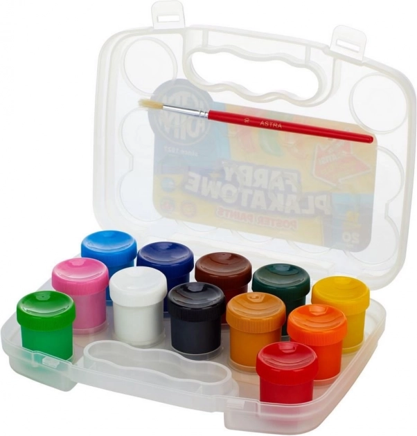 Tempera värvid ASTRA 12×20 ml plastkohvris