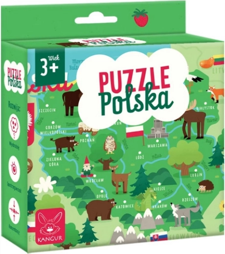 Puzzle Map of Poland for Kids 3+