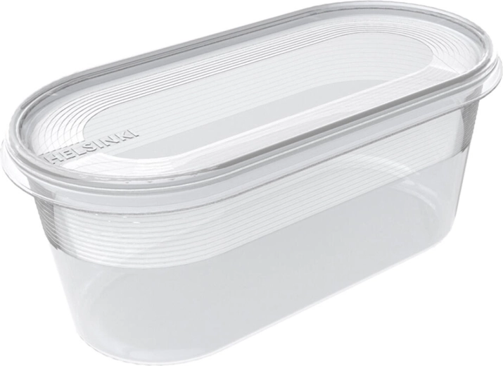 Oval container HELSINKI 0.8 l with lid
