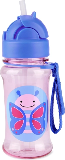 Skip Hop Zoo Tritan Renew joogipudel kõrrega 355 ml Liblikas