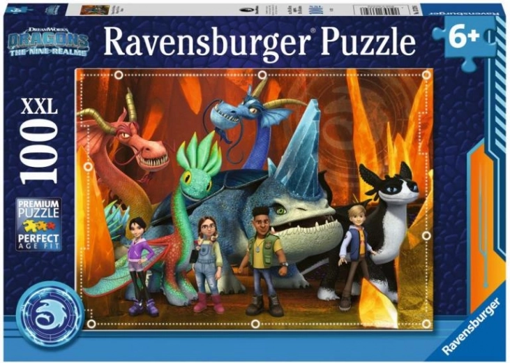 RAVENSBURGER laste pusle KUIDAS TALTSUTADA LOHET: THE NINE REALMS xxl 100 tükki