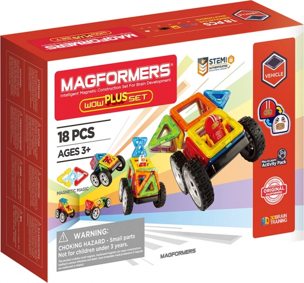 Magnetiline ehituskomplekt MAGFORMERS Wow Starter Plus 18 osaga
