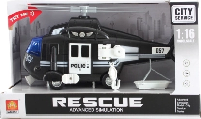 Patareitoitel politseihelikopter valguse ja heliga