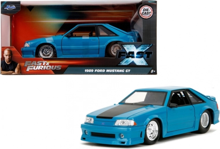 1989 Ford Mustang GT 1:24 firmalt Jada Toys – FAST & FURIOUS 10 litsentseeritud mudel