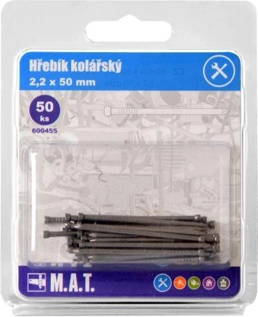 Puusepanaelad 50 × 2,2 mm, 50 tk