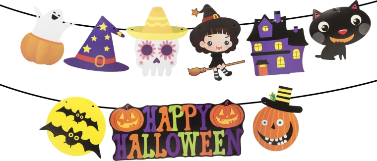 Halloweeni paberist vanik motiividega – 1 tk
