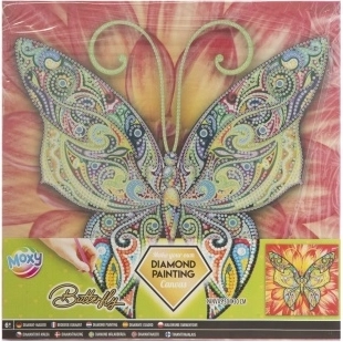 Teemantmaalimine GRAFIX liblikas 30 × 30 cm puidust raamil