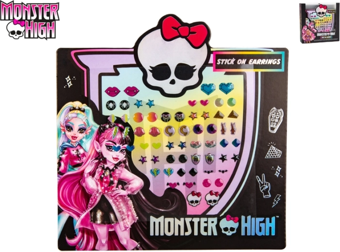 Kleebitavad kõrvarõngad MONSTER HIGH – 24 tk komplekt lastele