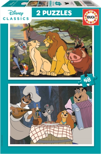 Educa Puzzle Disney loomad 2x48 tükki