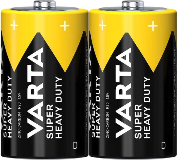 VARTA SuperLife D R20 tsink-süsinikpatareid 1,5 V (2 tk)