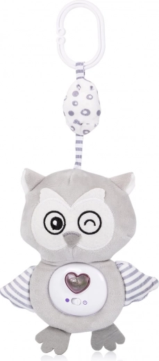 Plush toy for stroller and crib with melodies CHIPOLOINO Owl
