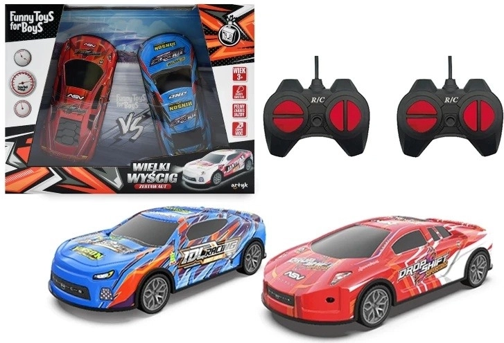 Set of 2 remote-controlled RC cars 1:24