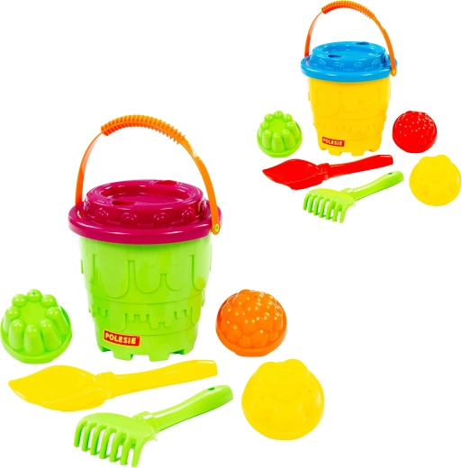 Children’s sand set with bucket and molds - 1 piece
