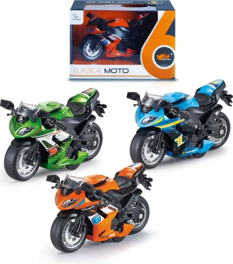 Road Motorcycle 1:14 with pull-back drive