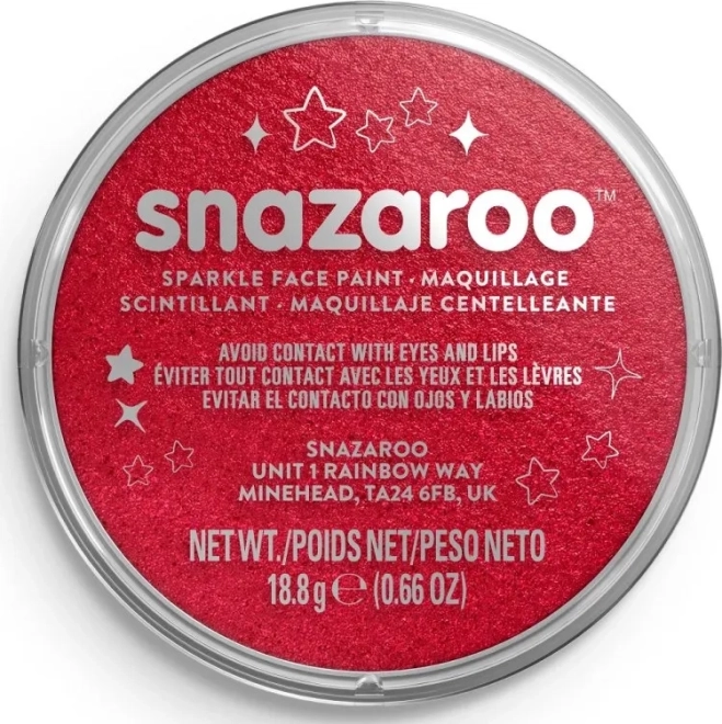 SNAZAROO Sädelev punane näovärv 18 ml