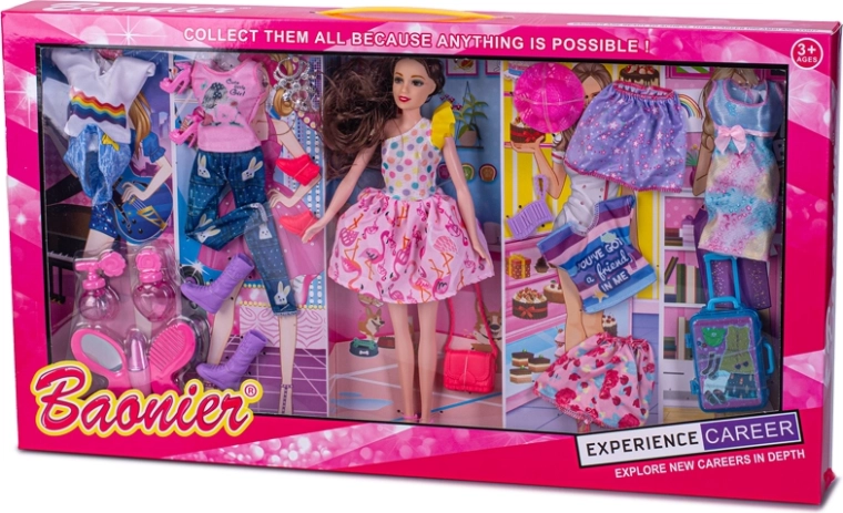 Fashion doll 29 cm with outfits and accessories