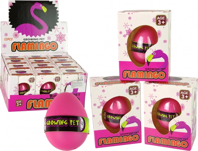 Kasvav muna flamingo 6 cm roosa