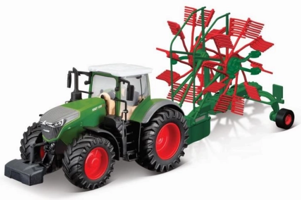 Bburago farmitraktor FENDT 1050 Vario haagisega, 10 cm, inertsmootor