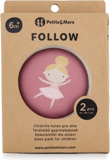 Petite&Mars elastic crawling knee protectors Follow dusty rose