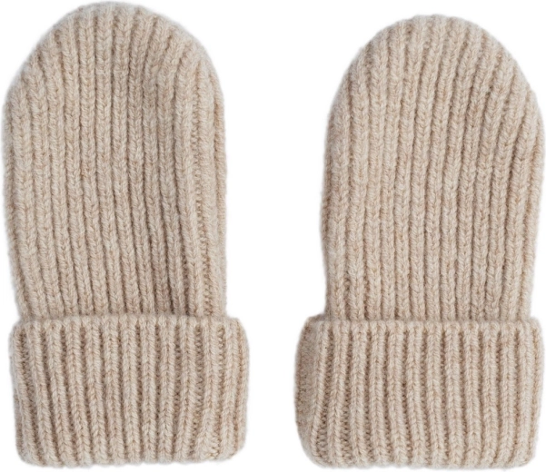 Lodgeri meriinovillased kootud kindad, beežid, 1–2 aastat