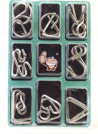 Metal Puzzle – Set of 3 Logic Brain Teasers for Kids and Adults