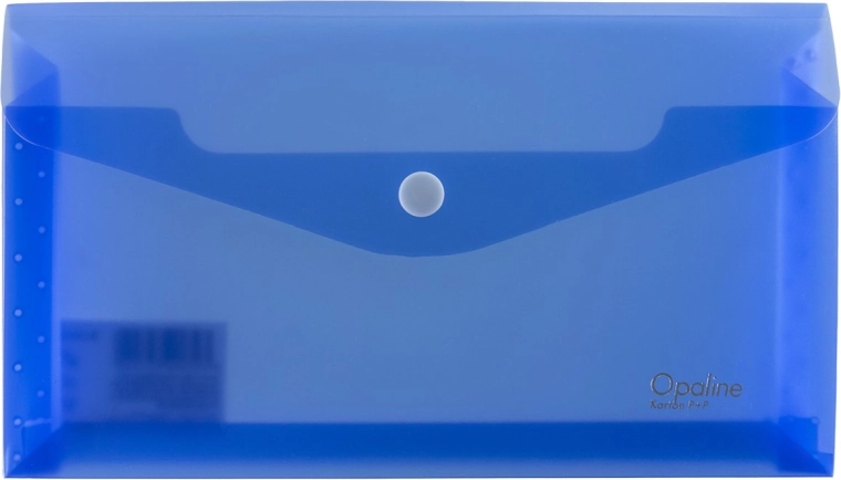Spacious Envelope with Snap Button Blue