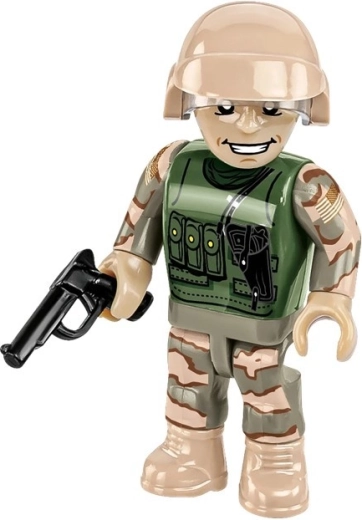 Tankisti minifiguur ja kollektsionääri nimesilt
