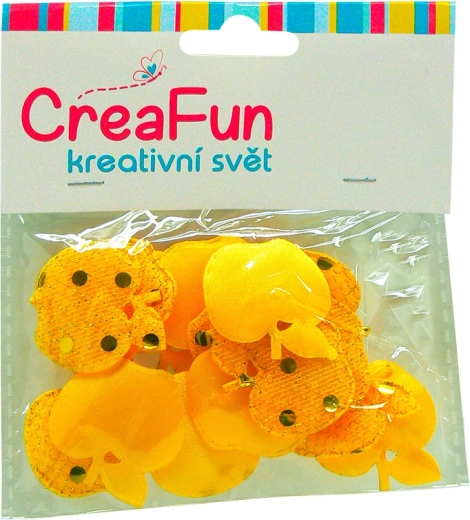 Textile apples with 3D dots, set of 15 pcs (2.8 × 3 cm)