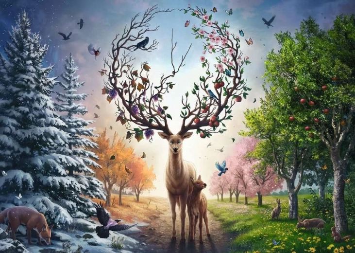 RAVENSBURGER Puzzle Magic Deer 1000 pieces