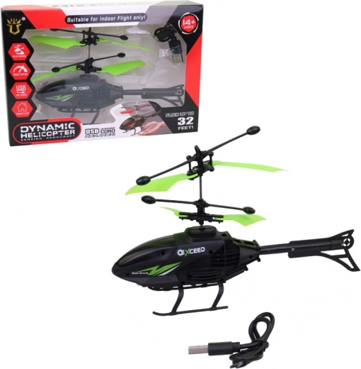 Plastikust helikopter 18,5 × 4 × 11,5 cm koos patareidega