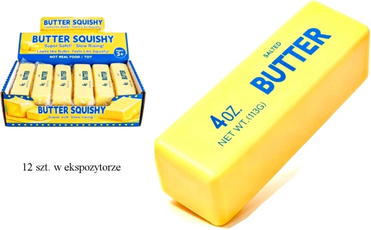 Yellow Butter Stress-Relief Squishy
