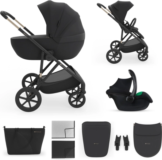 Kinderkraft 3-in-1 stroller Prime 3 dark green