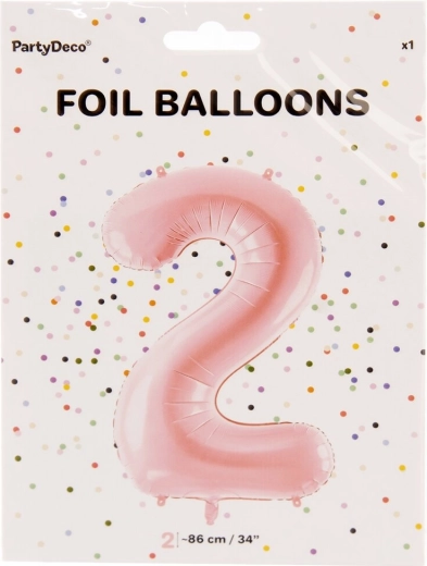 Roosa fooliumõhupall number 2, 86 cm