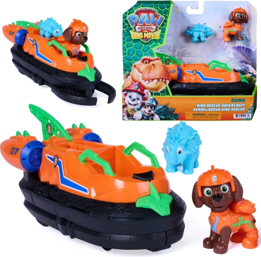 Spin Master Käpapatrull Dino Rescue – hõljukpaat Zuma figuuridega (17,5 cm)