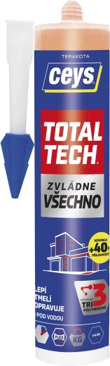 Universaalne liim ja hermeetik 290 ml CEYS Total Tech terrakota