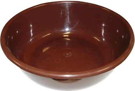 Plastic basin 42.5 cm brown