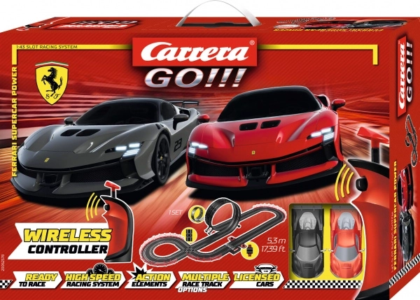 Carrera GO autodrada Ferrari Supercar Power 5,3 m juhtmevabade puldidega