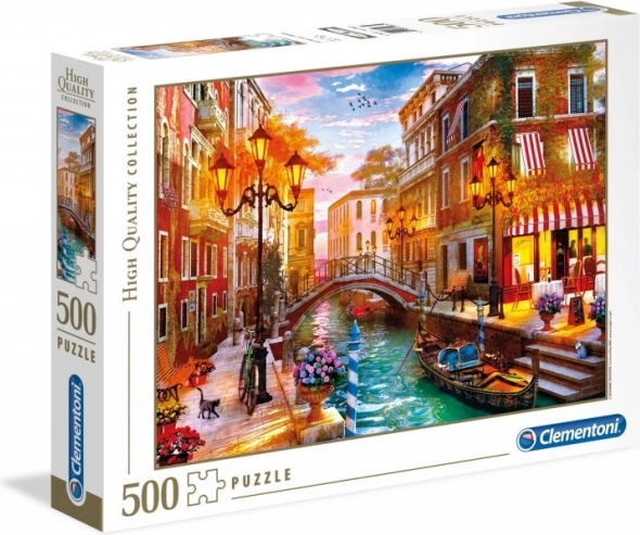 Puzzle 500 tükki CLEMENTONI High Quality – päikeseloojang Veneetsia kohal